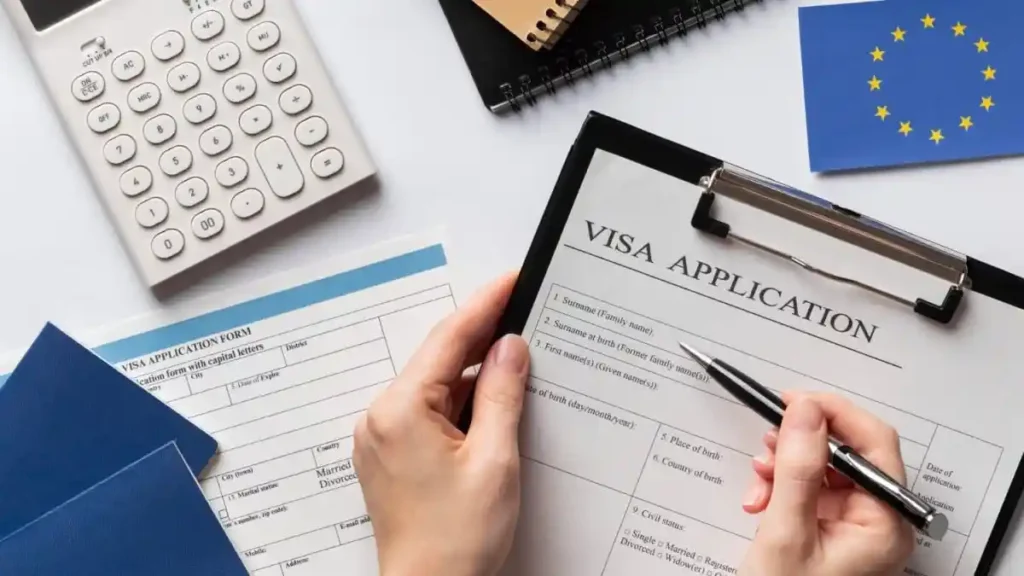 When applying for a Chinese visa, he was confused about the visa process difference between self process and assist process.